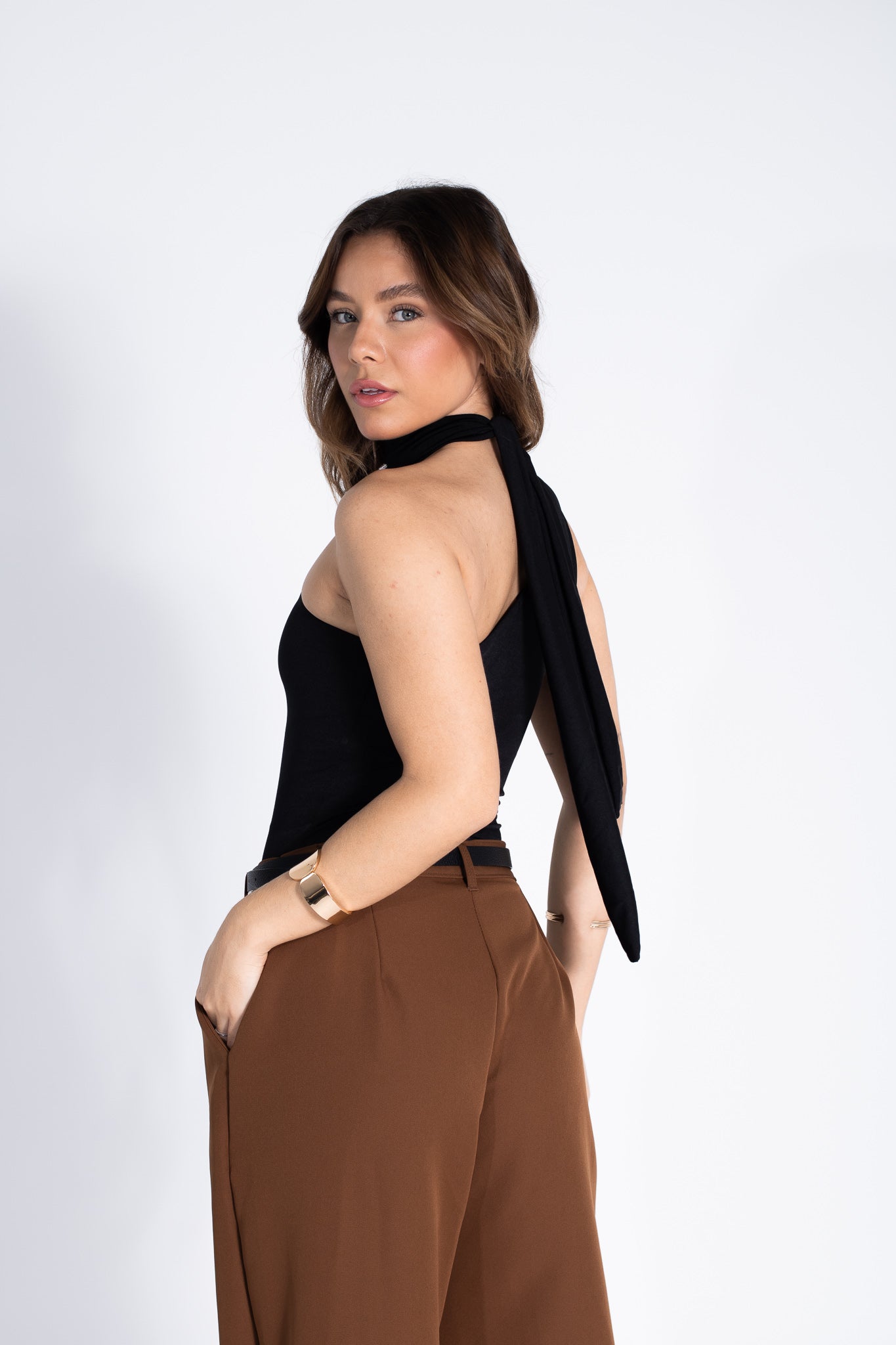 Body assimétrico elegância