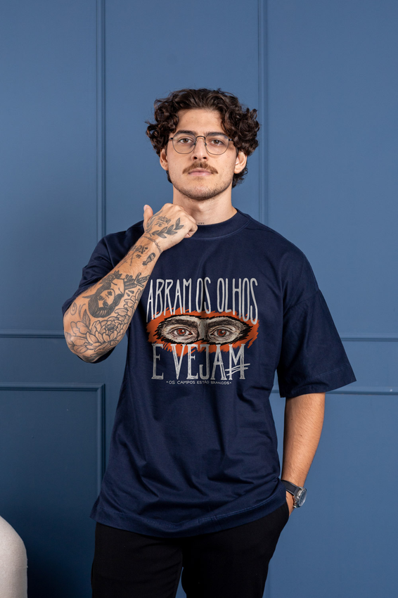 Camiseta Over- Abram os Olhos e Vejam